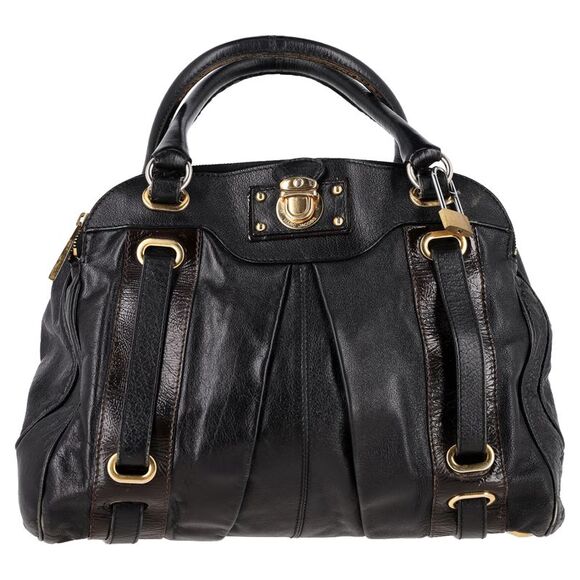 Marc Jacobs Double-Zipped Top Handle Bag in Black Leather - Picture 1 of 7